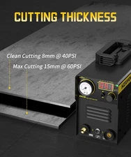 HZXVOGEN 110V/220V Dual Volt Air HF Plasma Cutter Touch Pilot ARC Cuting Machine