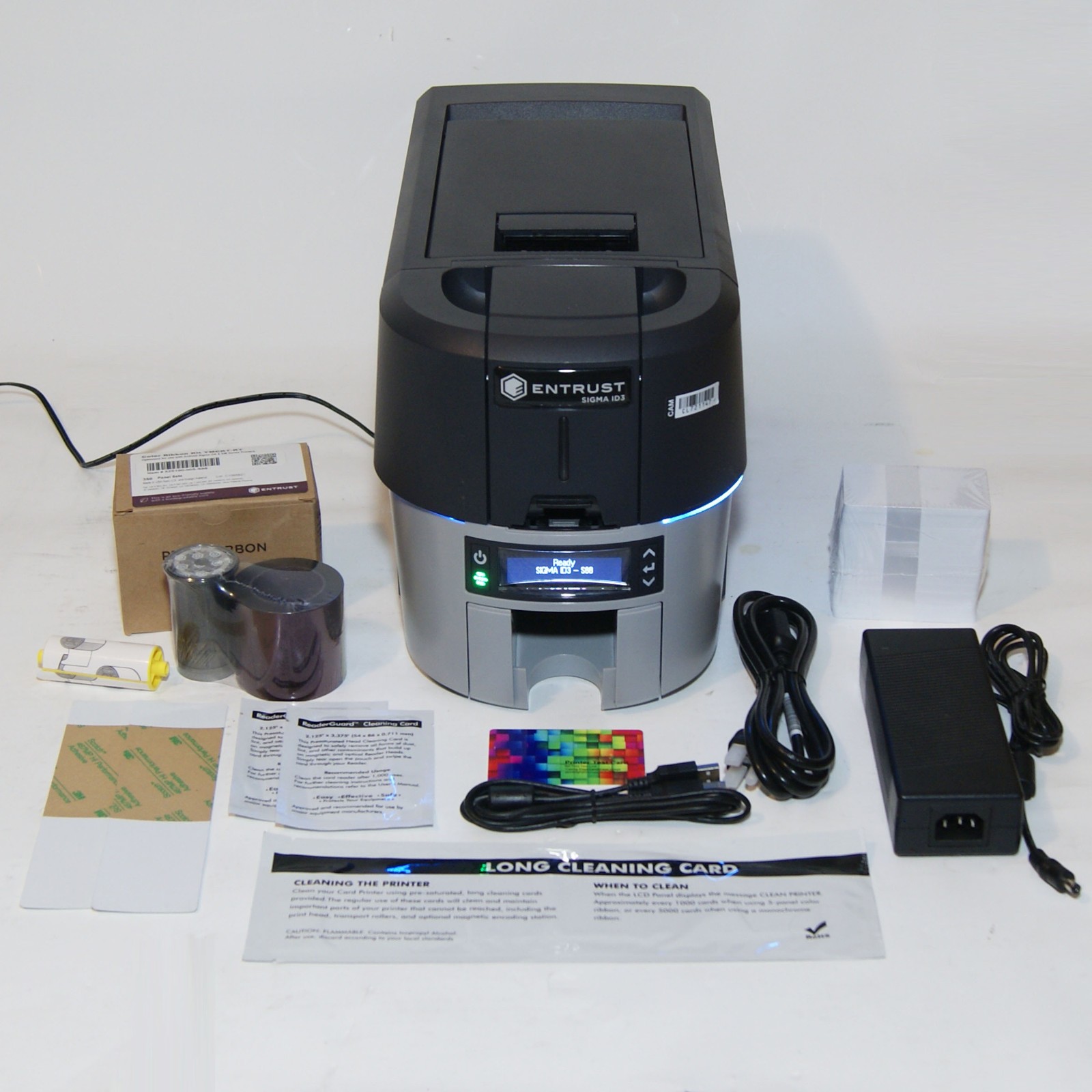 Entrust Sigma ID3 Duplex Dual-Sided ID Card Thermal Printer with Software Bundle