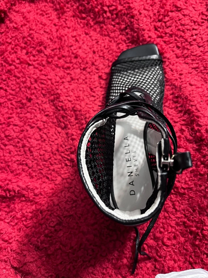 Ботинки Daniella Shevel Nola сетчатые с открытым носком - ЧЕРНЫЕ - размер 29 США 11 - Изображение 4 из 4