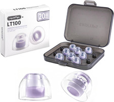LT100 Liquid Silicone Ear Tips for Wired Iems, 4 Pairs XS/S/M/L with Storage Cas