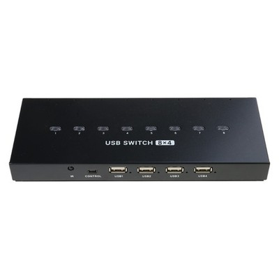 Manual Print Sharing Device USB Eight Computers Share 4 USB 8 in 4 Out Switching