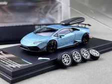 FY 1:64 Blue Cartelfunds LP610-4 Twin Turbo Sports Car Model Diecast Metal