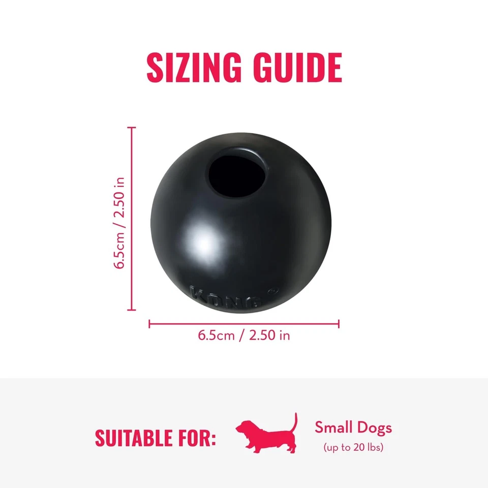 KONG Extreme Ball Con Foro Durevole Giocattolo per Cani in Gomma Naturale per l - Immagine 3 di 4