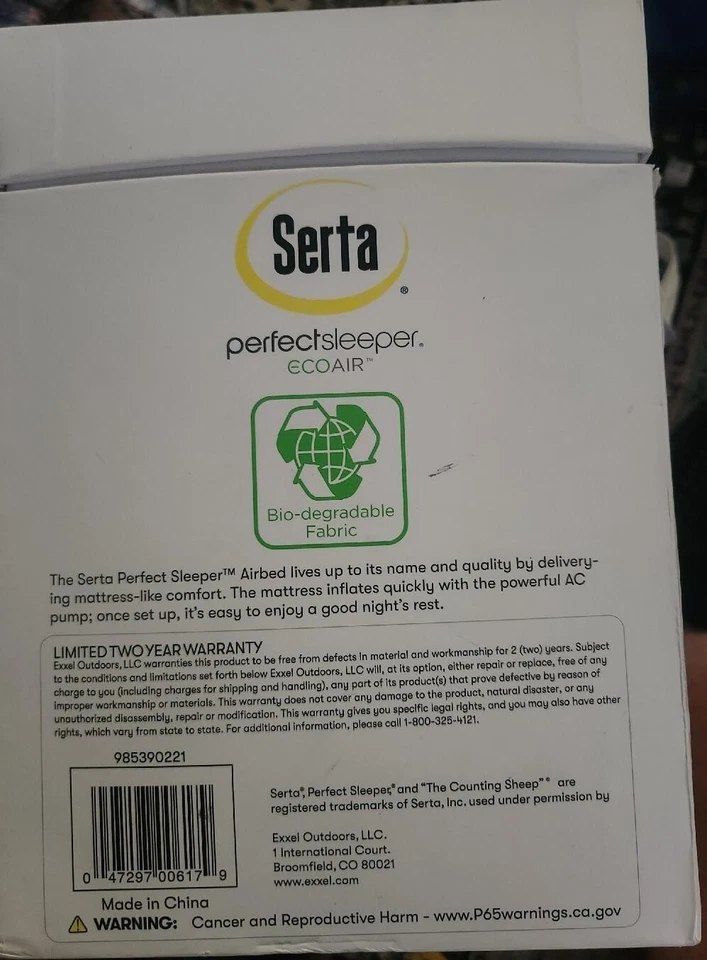 Serta 79812940 充气床垫,大号 - 蓝色/灰色 — 第 3/4 张图片