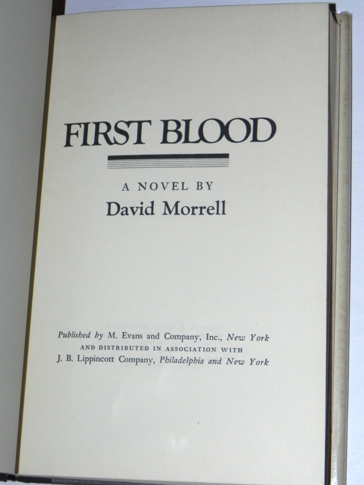 First Blood - David Morrell - 1972 - First Edition HC/DJ RAMBO 1st/1st