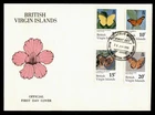 DR WHO 1991 BRITISH VIRGIN ISLANDS FDC BUTTERFLY COMBO R65106