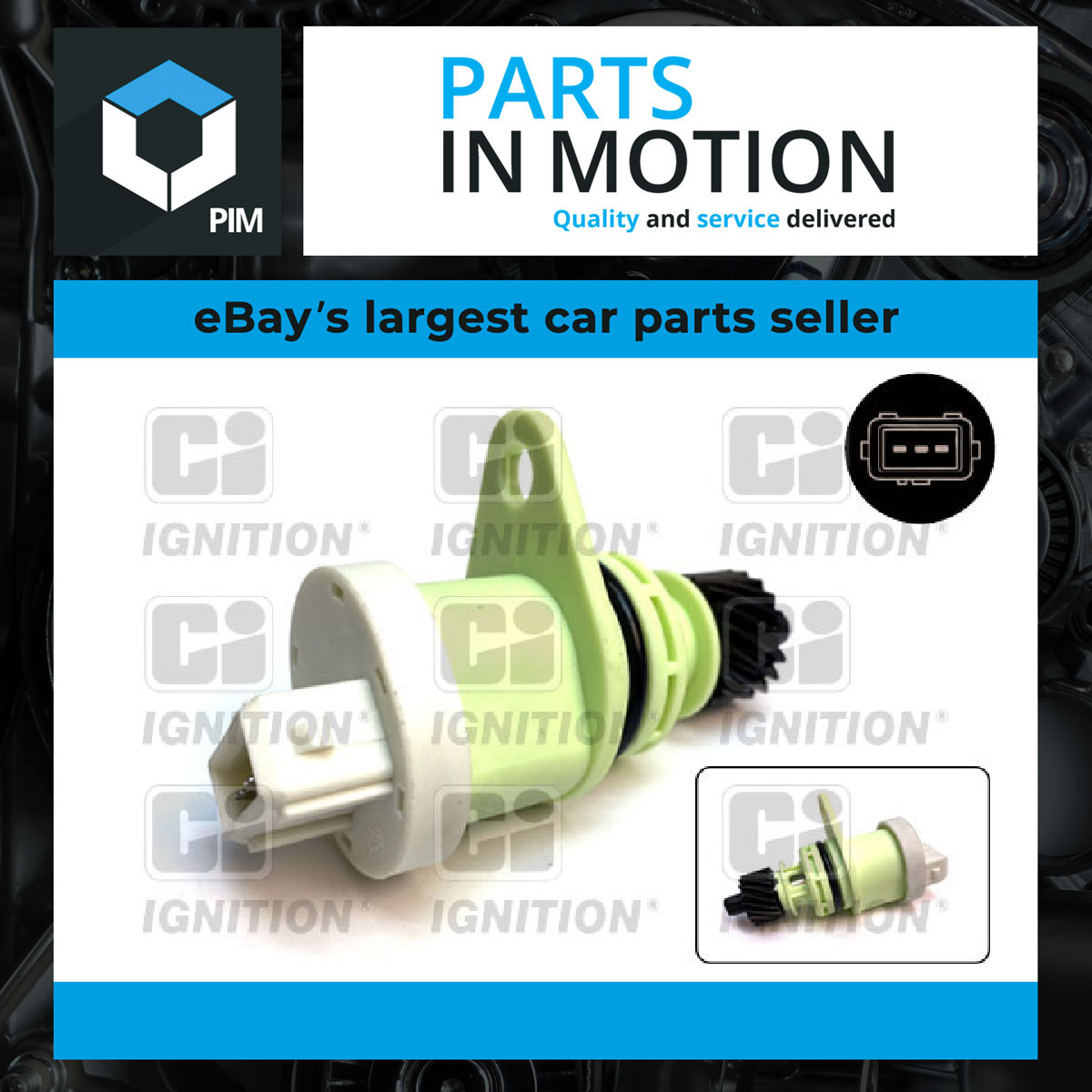 Speed Sensor (Gearbox) fits CITROEN C3 Pluriel 1.6 2003 on Speedo CI 616070 New