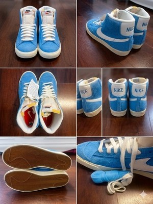 Nike Blazer Mid '77 Premium University Blue Suede Sneakers Men s 9.5