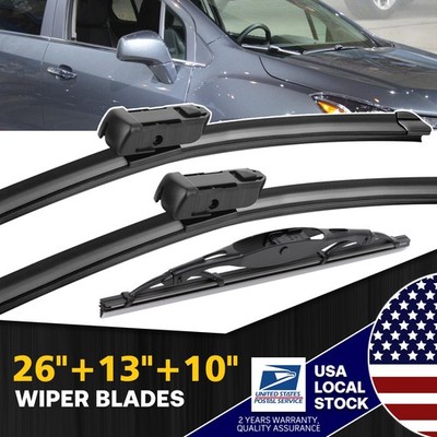 Premium 26''+13''+10'' Front + Rear Windshield Wiper Blade For Chevrolet Trax 13-22