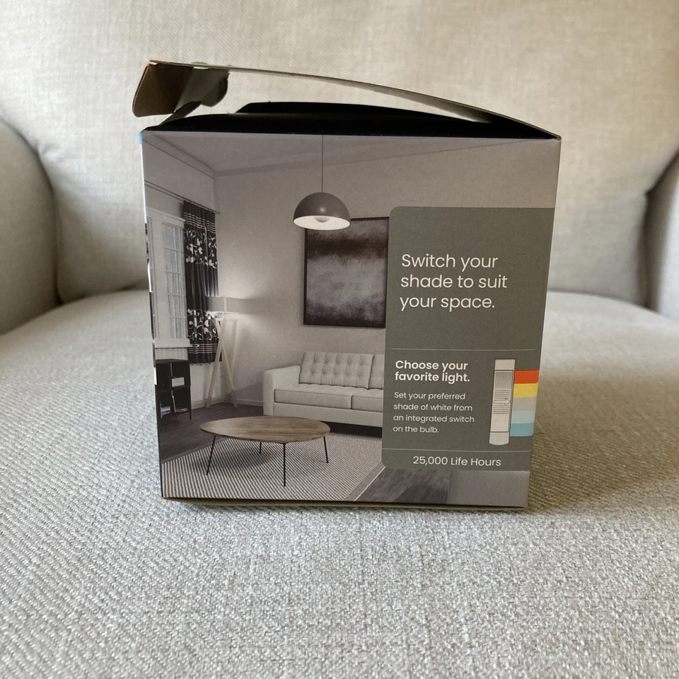 2 Feit Electric Adjustable White LED Bulbs 60W Eq 8.8W A19 Dimmable – NEW - Image 2 of 4