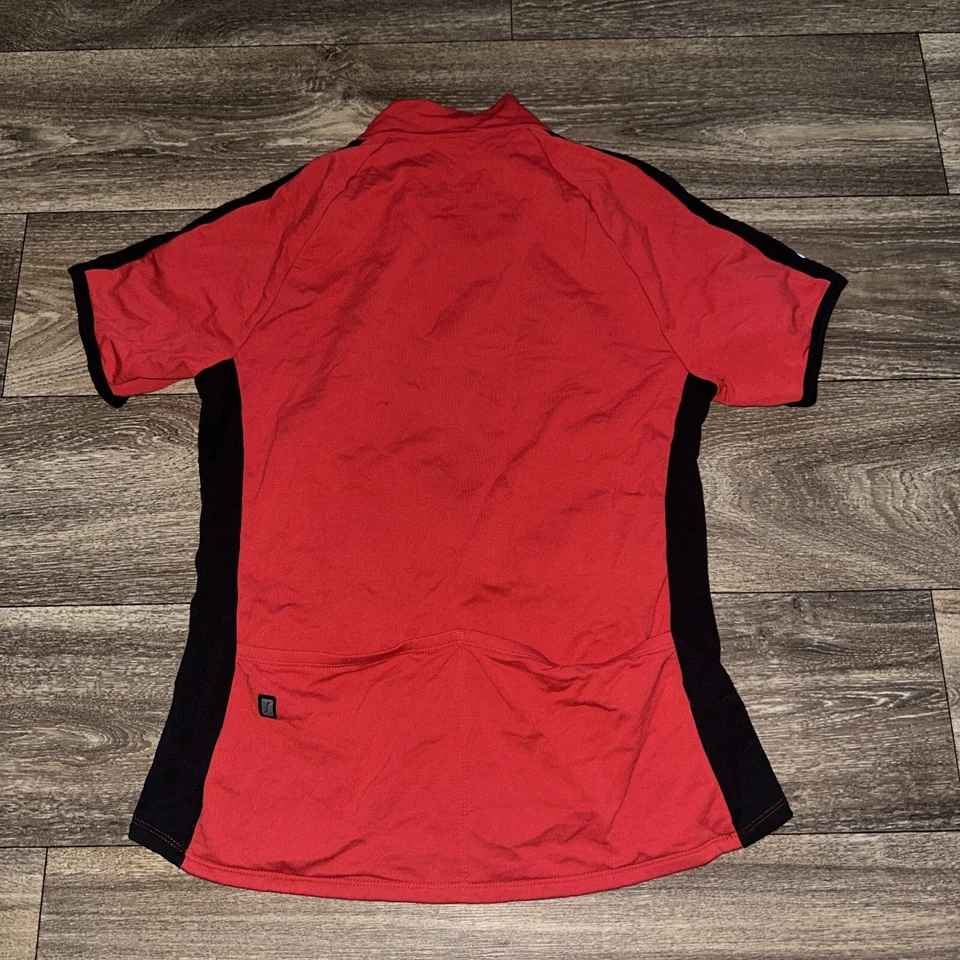 Camiseta de ciclismo She Beest para mujer grande roja media cremallera #SS Foto 4 de 4