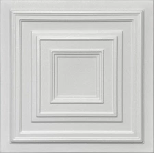 Home Decor Decorative Ceiling Tiles, foam, Glue Up, 20x20, DIY, R33W WHITE