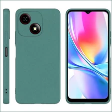 For ZTE Blade A35e RockSand Matte Rubber Gel Skin case back cover