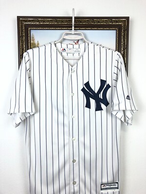 Majestic MLB New York Yankees Jersey #27 Shirt White Sport Mens