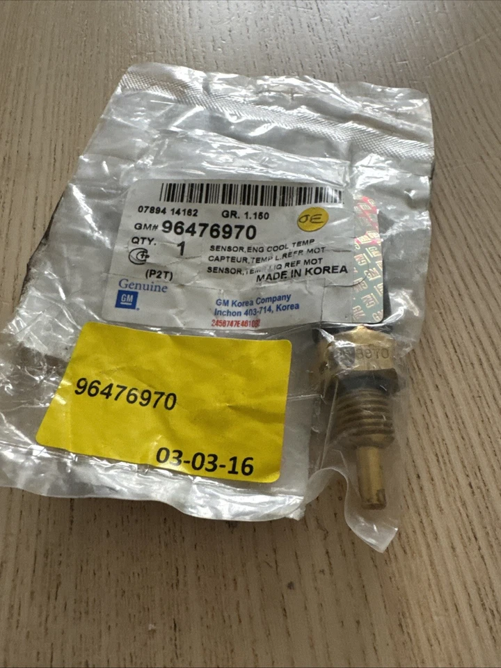 Genuine Coolant Temperature Sensor Fits CHEVROLET AVEO KALOS SPARK 96476970 - Image 2 of 4