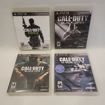 Lot 4 PS3 COD Black Ops 1 & 2 COD Ghost COD MW3