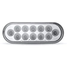 Trux Accessories TLED-OX60RAS Oval Dual Red/White Stop, Turn & Tail LED with