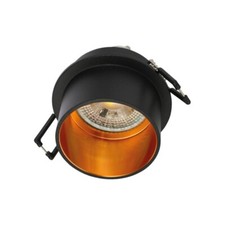 Black/White Gold Copper-Accented Die-Cast Aluminium GU10 Fixed Downlight Fixture
