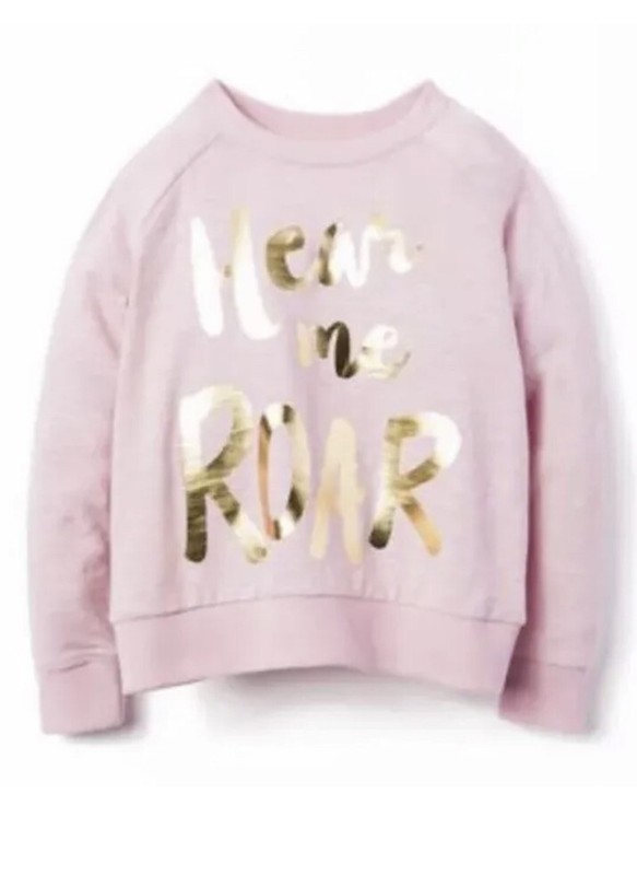Pre Owned Gymboree Girls Camp Must Haves Pink Hear Me Roar Shirt L 10-12