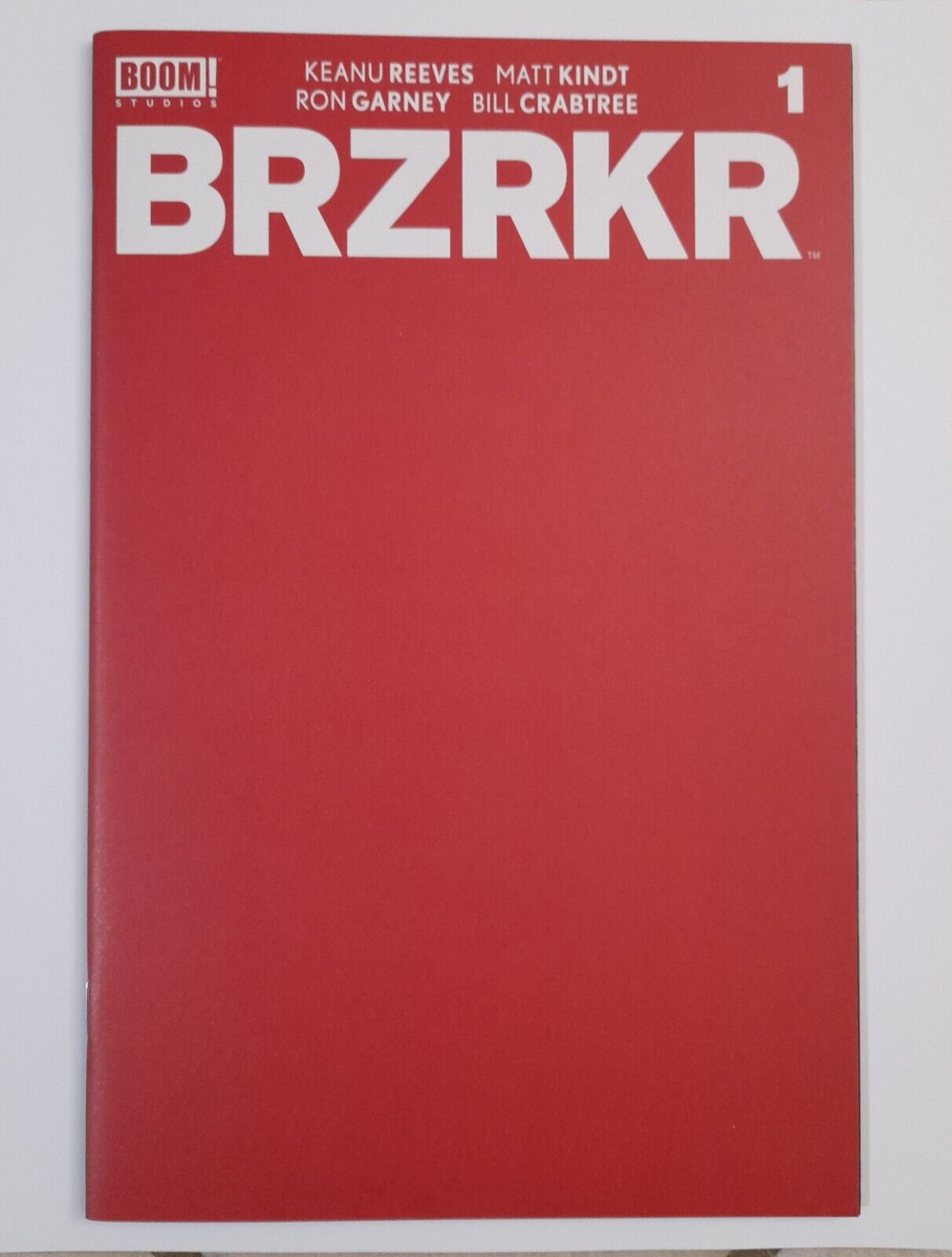 BRZRKR #1 Red Blank Sketch Variant Cover F Boom! Studios 2021 BAGGED & BOARDED