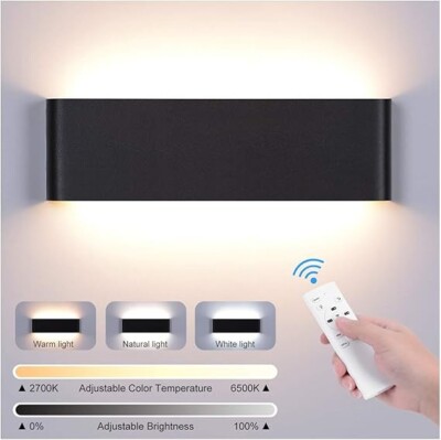 Elitlife LED Wandleuchten Innen, Up Down Wandleuchte dimmbar 20W einstellbare Temp