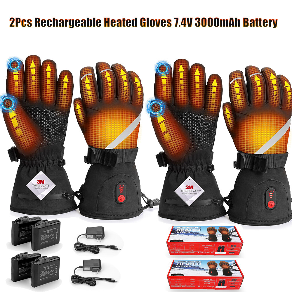 2X 5000mAh Rechargeable Battery Electric Heated Socks Outdoor Feet
