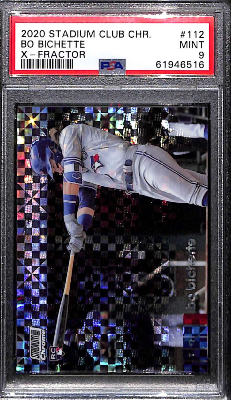 2020 Stadium Club Chrome X-Fractor 112 Bo Bichette Rookie PSA 9 MINT