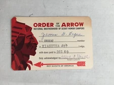 1969 Kuwewanik 57 Ordeal Order of the Arrow Membership Card BSA Paperwork