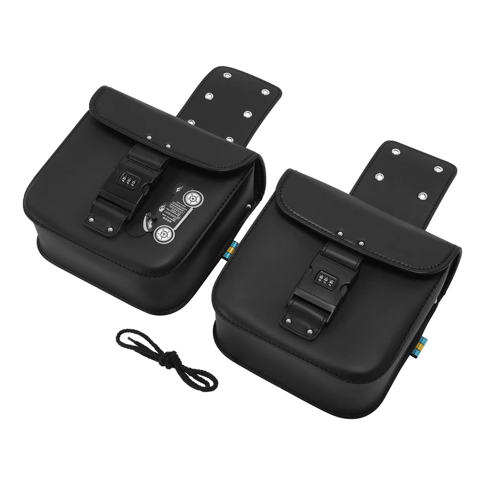 Universal Saddle Bags Saddlebag Luggage Fit For Harley Dyna Sportster XL Touring - Image 3 of 4