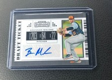 2019 Panini Contenders Draft Brennan Malone Draft Ticket Auto