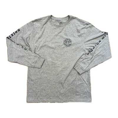 BRIXTON CREST LONGSLEEVE GR: M HEATHER GREY