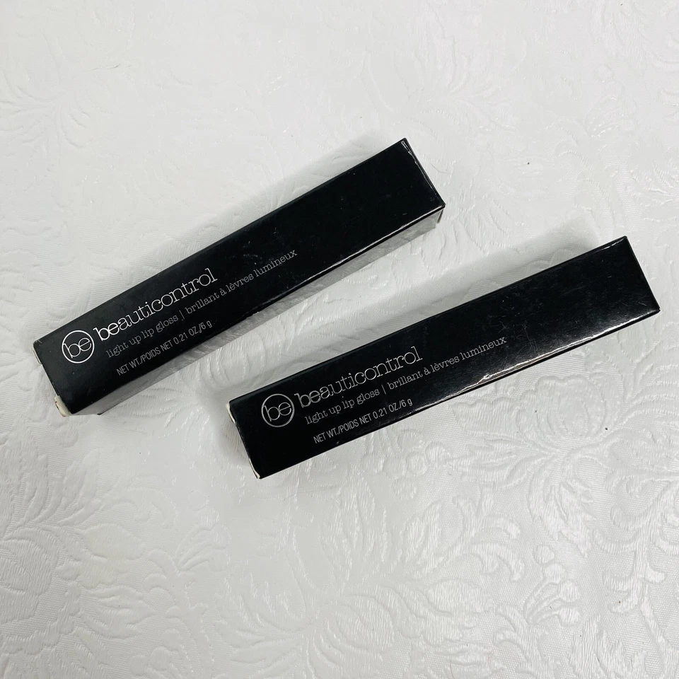 Lot 2 BeautiControl Light Lip Gloss PHOTO OP 20951 Purple Full Size .21oz READ - Image 2 of 4