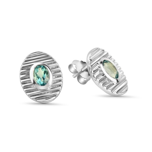 Boucles D'oreilles Vivance En Argent 925 Rhodié Avec 2 Améthystes Violettes - Coffret Cadeau