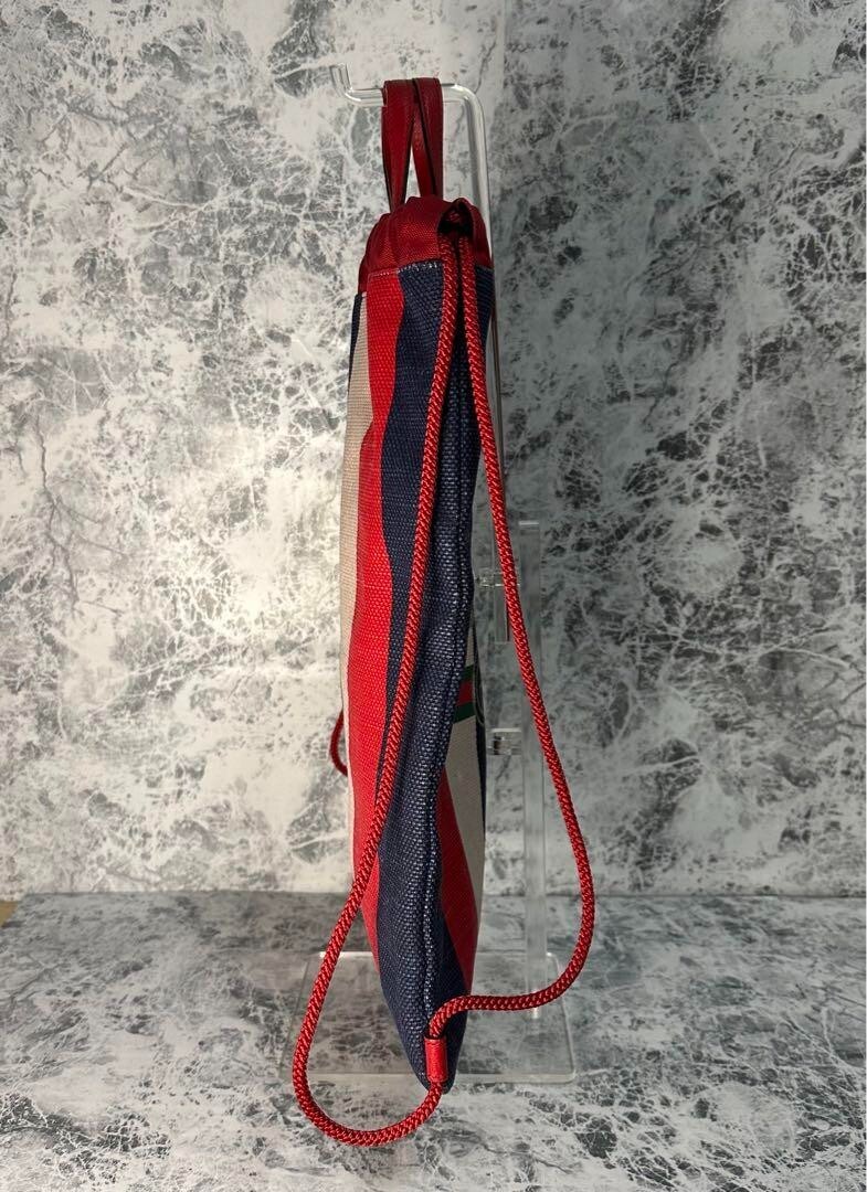 GUCCI Drawstring Backpack Knapsack Handbag Bag St… - image 4