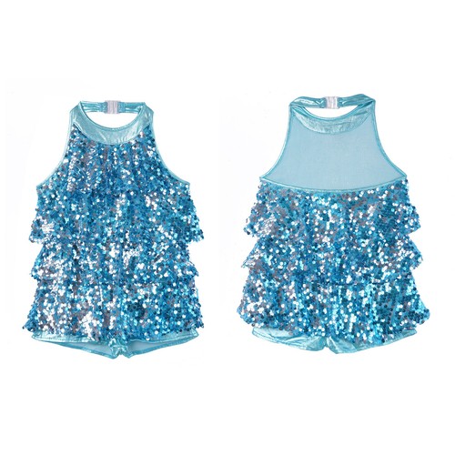 Freebily Kids Girls Sequins Dance Dress Sparkle Jazz Hip Hop Leotard AU - Picture 26 of 82