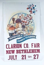 Clarion Co Fair New Bethlehem PA 14"x22" Pepsi Cola 7/21-27 dates