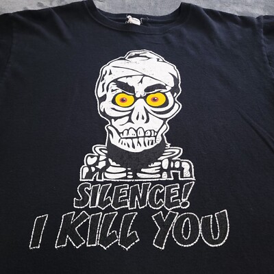 Vtg Jeff Dunham Silence I Will Kill You Uncensored Y2K Black L
