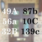 Custom House Number Sticker Door Office Bin Home Weather Proof Black or White