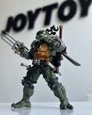 IN STOCK]JOYTOY TMNT 1/18 Action Figure TMNT-Slash Anime Model