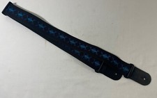 Planet Waves Guitar Strap 2" Black Blue Geometric Shapes Fully Adjustable 60"
