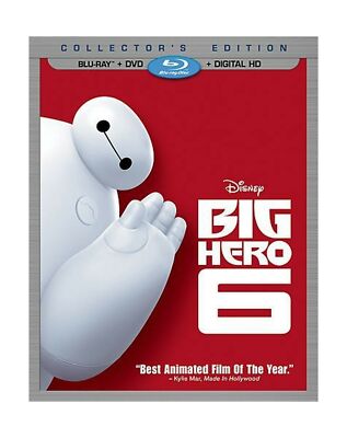 Big Hero 6 Blu-ray DVD Digital HD Widescreen Film Hiro Baymax