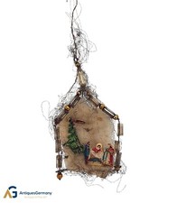 Alter Christbaumschmuck / Sebnitzer Ornament Krippe, ~ 1900  (# 15297)