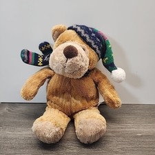 Toys R Us Animal Alley 9.5" Teddy Bear Winter Scarf Hat Plush
