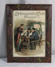 A16/ Schwarzw&auml;lder Bote Pr&auml;gepappe - Reklame um 1905 im Schwarzwald Rahmen /S3