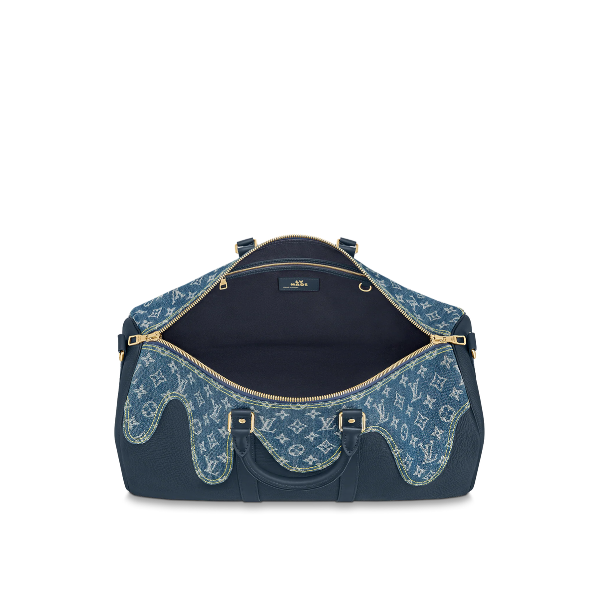 LOUIS VUITTON パンツ(その他) 紺x水色(総柄) 4103424L0042 Louis Vuitton Keepall Bandouliere 50 Nigo Blue Denim Drip