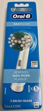 Oral-B Daily Clean Electric Toothbrush Replacement Brush Heads 5 Count New