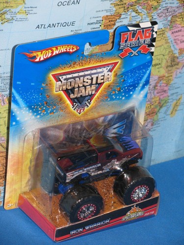 HOT WHEELS MONSTER JAM TRUCK IRON WARRIOR #22/75 FLAG SERIES *BRAND NEW & RARE* - Picture 7 of 12