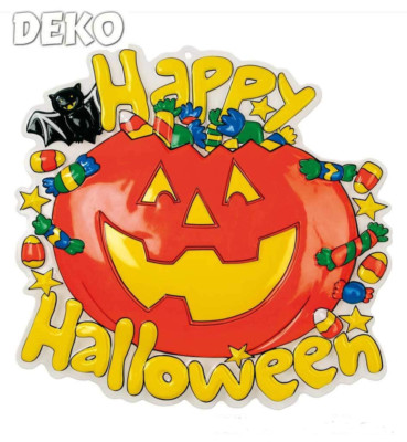 Wand-Deko Happy Halloween Kürbis Dekoration 123417113F