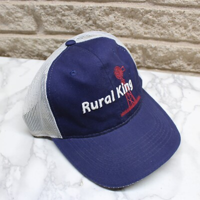 #ad Rural King Blue Trucker Hat Adjustable Baseball $9.95