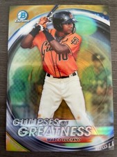 2020 Bowman Chrome Marco Luciano Glimpses Of Greatness Gold Refractor /50